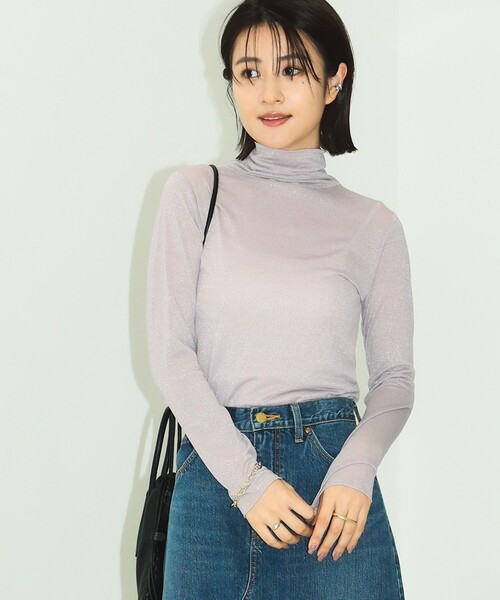 B:MING by BEAMS（ビーミングバイビームス）の「B:MING by BEAMS / ラメ タートルネック プルオーバー（Tシャツ/カットソー・レディース・ブラック/ラベンダー/シルバー・FREE）」の17枚目の写真