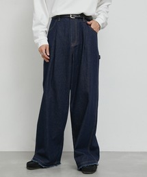 JUNRED | 1タックペインターフリンジワイドデニムパンツ(デニムパンツ)