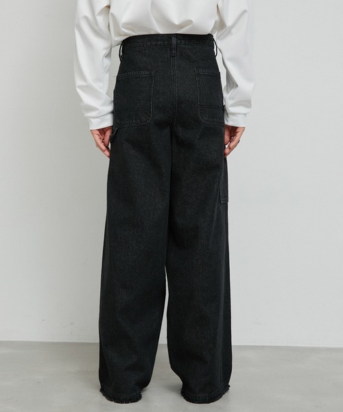 JUNRED（ジュンレッド）の「1タックペインターフリンジワイドデニムパンツ（デニムパンツ・メンズ・ブラック/ブルー系その他4・L/M/S）」の16枚目の写真