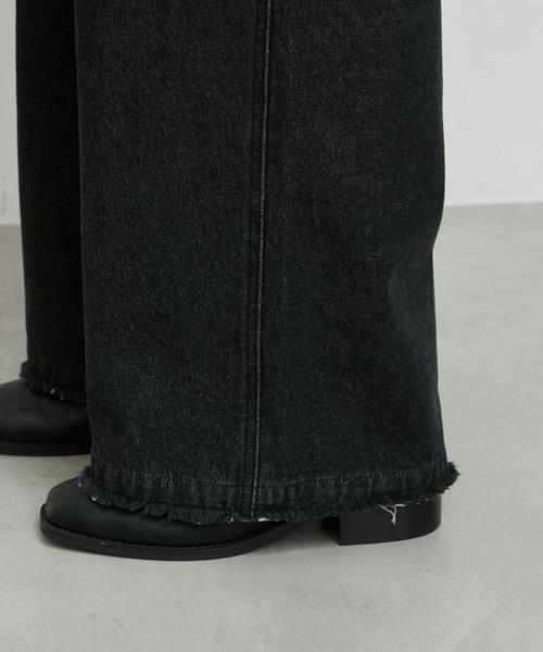 JUNRED（ジュンレッド）の「1タックペインターフリンジワイドデニムパンツ（デニムパンツ・メンズ・ブラック/ブルー系その他4・L/M/S）」の22枚目の写真