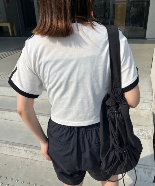 nemne store（ネンネストア）の「ライン入り刺繍リンガーTシャツ（Tシャツ/カットソー・レディース・オフホワイト/ネイビー・フリー）」の5枚目の写真