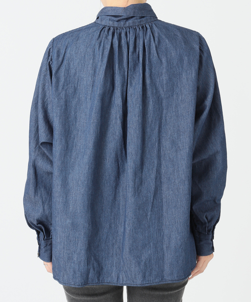 A PUPIL（アピューピル）の「《追加》《別注》【A PUPIL/ア ピューピル】デニムボウタイブラウス（シャツ/ブラウス・レディース・ブルー・FREE）」の10枚目の写真