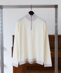 DESIGNWORKS（デザインワークス）の「Biella Yarn 12G  ハーフジップニット（ニット/セーター）」