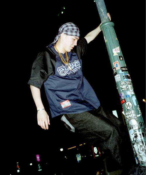 centimeter(センチメーター)の「Centimeter mop baseball shirt(シャツ/ブラウス・メンズ・ネイビー/ブラック/グリーン・LARGE/MEDIUM/X-LARGE)」の5枚目の写真