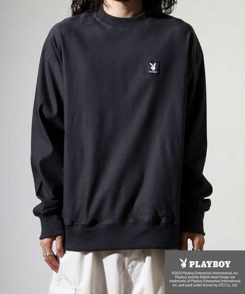 FUNALIVE(ファンアライブ)の「PLAYBOY スーパーストレッチハイネックトップス(Tシャツ/カットソー・メンズ・ブラック系/チャコールグレー・L/XL/M)」の15枚目の写真