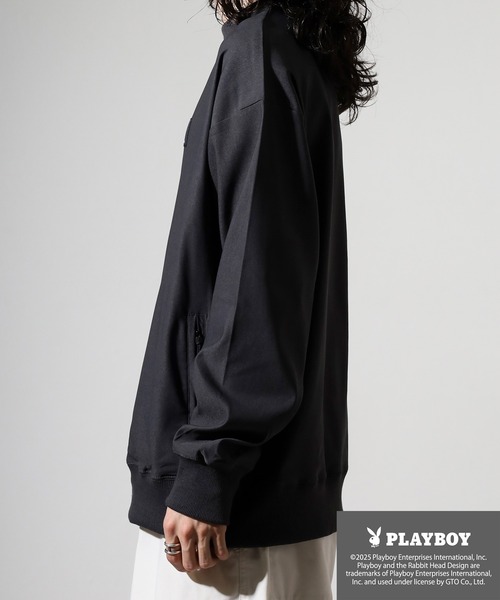 FUNALIVE(ファンアライブ)の「PLAYBOY スーパーストレッチハイネックトップス(Tシャツ/カットソー・メンズ・ブラック系/チャコールグレー・L/XL/M)」の16枚目の写真