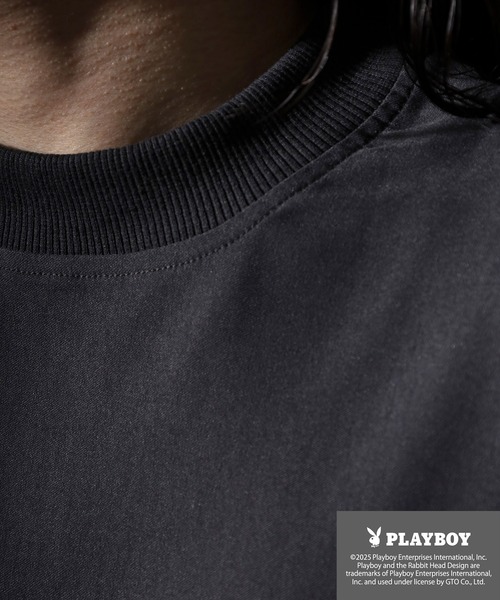 FUNALIVE(ファンアライブ)の「PLAYBOY スーパーストレッチハイネックトップス(Tシャツ/カットソー・メンズ・ブラック系/チャコールグレー・L/XL/M)」の18枚目の写真