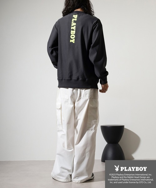 FUNALIVE(ファンアライブ)の「PLAYBOY スーパーストレッチハイネックトップス(Tシャツ/カットソー・メンズ・ブラック系/チャコールグレー・L/XL/M)」の14枚目の写真