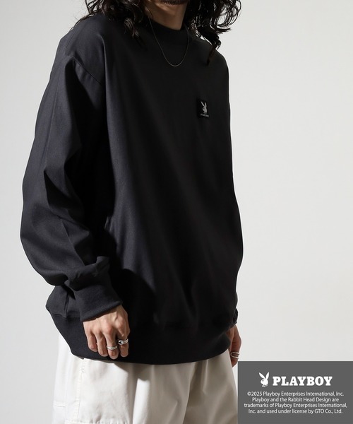 FUNALIVE(ファンアライブ)の「PLAYBOY スーパーストレッチハイネックトップス(Tシャツ/カットソー・メンズ・ブラック系/チャコールグレー・L/XL/M)」の10枚目の写真
