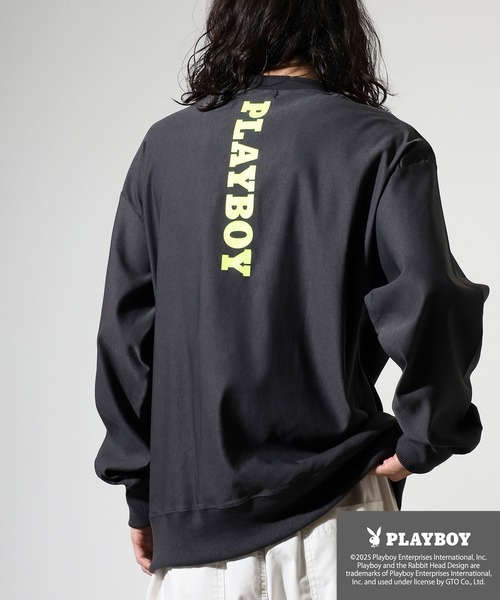 FUNALIVE(ファンアライブ)の「PLAYBOY スーパーストレッチハイネックトップス(Tシャツ/カットソー・メンズ・ブラック系/チャコールグレー・L/XL/M)」の11枚目の写真
