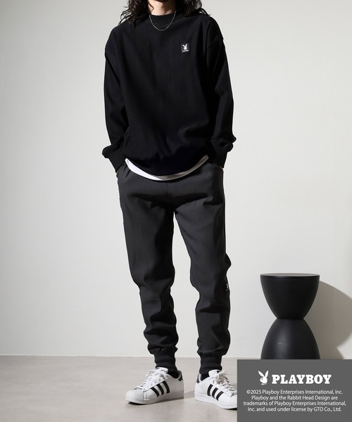 FUNALIVE(ファンアライブ)の「PLAYBOY スーパーストレッチハイネックトップス(Tシャツ/カットソー・メンズ・ブラック系/チャコールグレー・L/XL/M)」の7枚目の写真