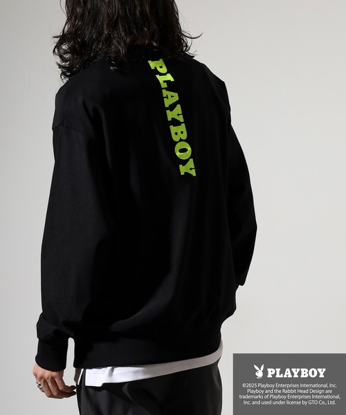 FUNALIVE(ファンアライブ)の「PLAYBOY スーパーストレッチハイネックトップス(Tシャツ/カットソー・メンズ・ブラック系/チャコールグレー・L/XL/M)」の6枚目の写真