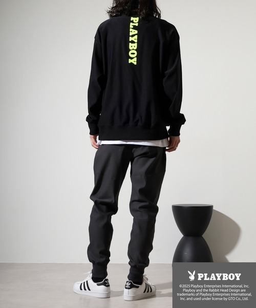 FUNALIVE(ファンアライブ)の「PLAYBOY スーパーストレッチハイネックトップス(Tシャツ/カットソー・メンズ・ブラック系/チャコールグレー・L/XL/M)」の8枚目の写真