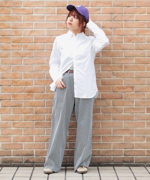 BEAMS BOY(ビームスボーイ)の「オックスフォード ボタンダウンシャツ NEW(シャツ/ブラウス・レディース・ホワイト/サックスブルー・0/1)」の4枚目の写真
