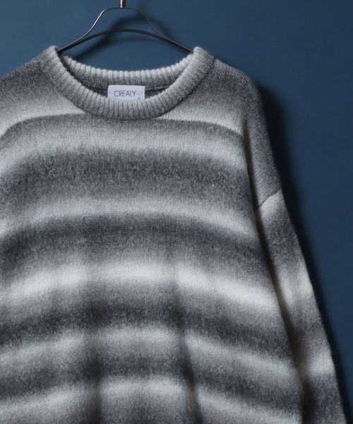 ANPAS（アンパス）の「Total Pattern  Shaggy Knit Pullover/総柄 ニット シャギー プルオーバー（ニット/セーター・メンズ・ブラック系その他/グリーン系その他/ブラウン系その他/イエロー系その他/グレー系その他/ブラック系その他2/ホワイト系その他/ベージュ系その他/ブルー系その他2/ブルー系その他/ブルー系その他3/ブルー系その他5/ブラック系その他4/グリーン系その他2/グレー系その他3/グレー系その他2/ブルー系その他4/ブラック系その他3/ベージュ系その他2・M/L/LL）」の7枚目の写真
