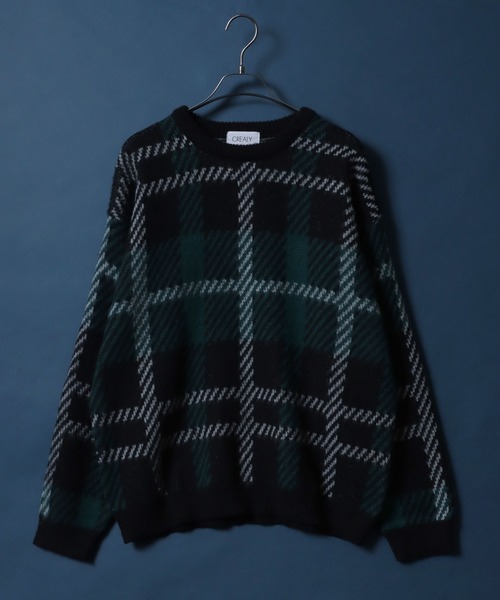 ANPAS（アンパス）の「Total Pattern  Shaggy Knit Pullover/総柄 ニット シャギー プルオーバー（ニット/セーター・メンズ・ブラック系その他/グリーン系その他/ブラウン系その他/イエロー系その他/グレー系その他/ブラック系その他2/ホワイト系その他/ベージュ系その他/ブルー系その他2/ブルー系その他/ブルー系その他3/ブルー系その他5/ブラック系その他4/グリーン系その他2/グレー系その他3/グレー系その他2/ブルー系その他4/ブラック系その他3/ベージュ系その他2・M/L/LL）」の12枚目の写真