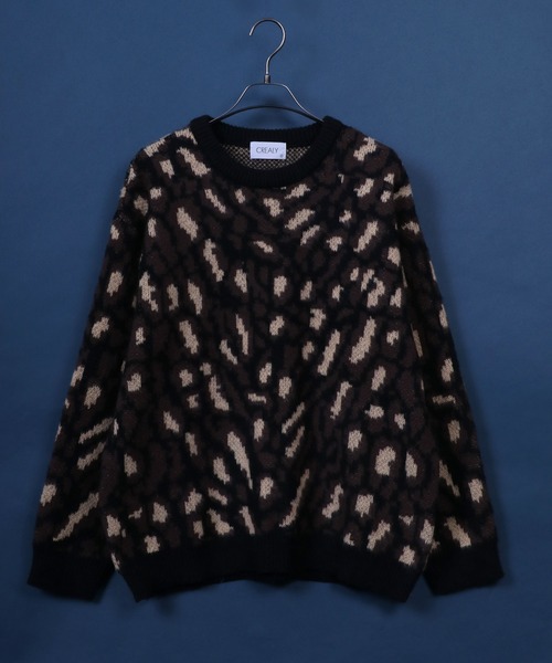 ANPAS（アンパス）の「Total Pattern  Shaggy Knit Pullover/総柄 ニット シャギー プルオーバー（ニット/セーター・メンズ・ブラック系その他/グリーン系その他/ブラウン系その他/イエロー系その他/グレー系その他/ブラック系その他2/ホワイト系その他/ベージュ系その他/ブルー系その他2/ブルー系その他/ブルー系その他3/ブルー系その他5/ブラック系その他4/グリーン系その他2/グレー系その他3/グレー系その他2/ブルー系その他4/ブラック系その他3/ベージュ系その他2・M/L/LL）」の6枚目の写真