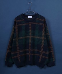 ANPAS | Total Pattern Shaggy Knit Pullover/総柄 ニット シャギー プルオーバー(ニット/セーター)