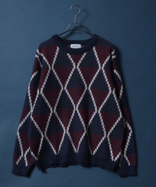 ANPAS（アンパス）の「Total Pattern  Shaggy Knit Pullover/総柄 ニット シャギー プルオーバー（ニット/セーター・メンズ・ブラック系その他/グリーン系その他/ブラウン系その他/イエロー系その他/グレー系その他/ブラック系その他2/ホワイト系その他/ベージュ系その他/ブルー系その他2/ブルー系その他/ブルー系その他3/ブルー系その他5/ブラック系その他4/グリーン系その他2/グレー系その他3/グレー系その他2/ブルー系その他4/ブラック系その他3/ベージュ系その他2・M/L/LL）」の16枚目の写真