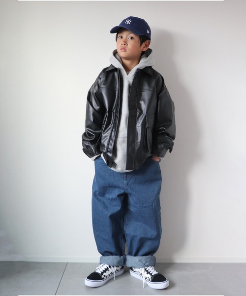 CIAOPANIC TYPY（チャオパニックティピー）の「【KIDS】フェイクレザーブルゾン（ブルゾン・キッズ・ブラック・M/XL/XXL）」の16枚目の写真