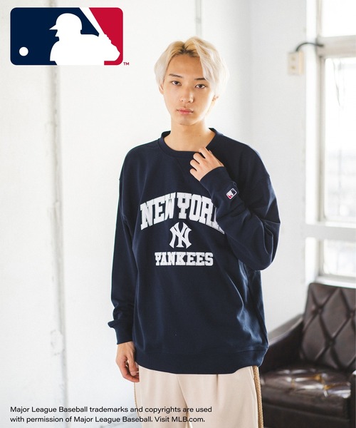 MLB(メジャーリーグベースボール)の「【MLB】ワッペンロゴプルオーバースウェット(スウェット・メンズ・グリーン/オフホワイト/ブラック/グレー/ネイビー・LL/M/L)」の5枚目の写真