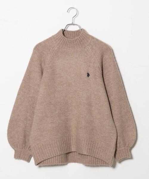 U.S. POLO ASSN.(ユーエスポロアッスン)の「∴WEGO/U.S. POLO ASSN. ハイネックセーター【WEB限定】(ニット/セーター・レディース・ブルー/ライトベージュ/杢グレー/オフホワイト・FREE)」の12枚目の写真