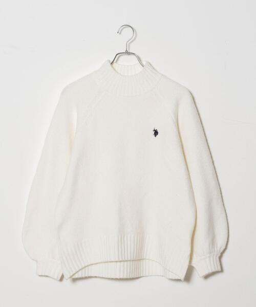 U.S. POLO ASSN.(ユーエスポロアッスン)の「∴WEGO/U.S. POLO ASSN. ハイネックセーター【WEB限定】(ニット/セーター・レディース・ブルー/ライトベージュ/杢グレー/オフホワイト・FREE)」の14枚目の写真