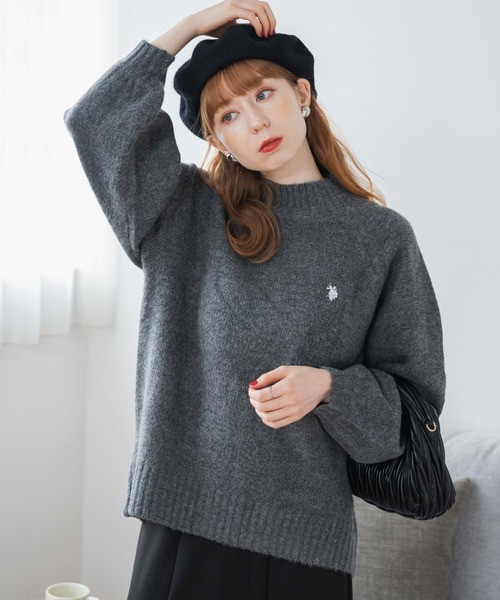 U.S. POLO ASSN.(ユーエスポロアッスン)の「∴WEGO/U.S. POLO ASSN. ハイネックセーター【WEB限定】(ニット/セーター・レディース・ブルー/ライトベージュ/杢グレー/オフホワイト・FREE)」の22枚目の写真