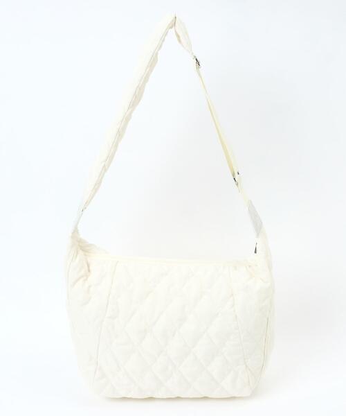 FRUIT OF THE LOOM（フルーツオブザルーム）の「∴WEGO/別注FTL パデッドBIGショルダー（ショルダーバッグ・レディース・ホワイト/ブラック・FREE）」の5枚目の写真