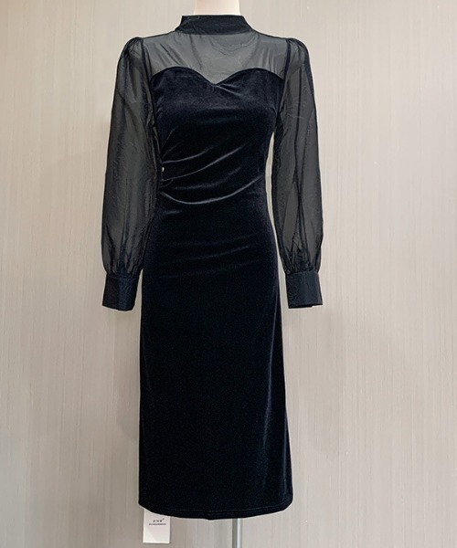 タイムセール♥CITYSHOP✨ベルベットカフタンドレス セール】YUGA_YGMC ベルベット パーティドレス（ドレス）｜FREE