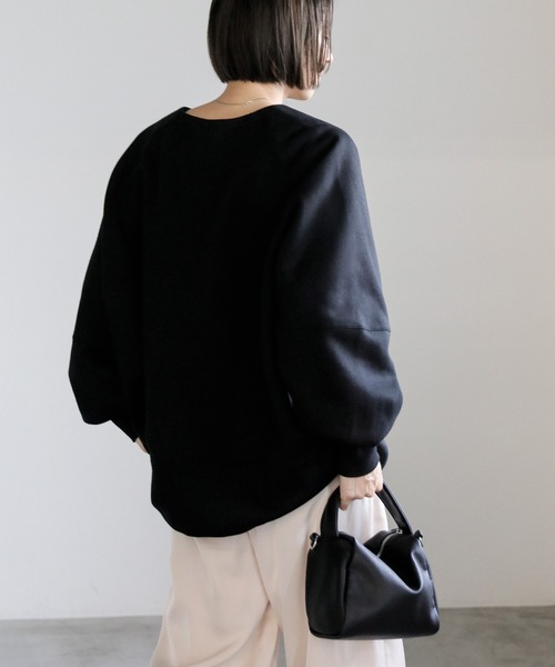 select MOCA(セレクトモカ)の「フロントジップ裏起毛プルオーバー(Tシャツ/カットソー・レディース・アイボリー/ブラック・FREE)」の12枚目の写真