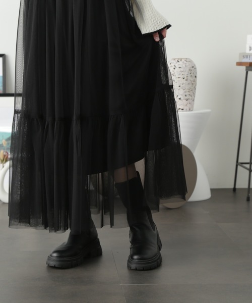 FREE'S MART（フリーズマート）の「◇ローティアードチュールスカート（スカート・レディース・ホワイト/ブラック/ブラウン・MEDIUM/SMALL）」の20枚目の写真