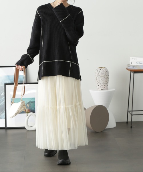 FREE'S MART（フリーズマート）の「◇ローティアードチュールスカート（スカート・レディース・ホワイト/ブラック/ブラウン・MEDIUM/SMALL）」の16枚目の写真