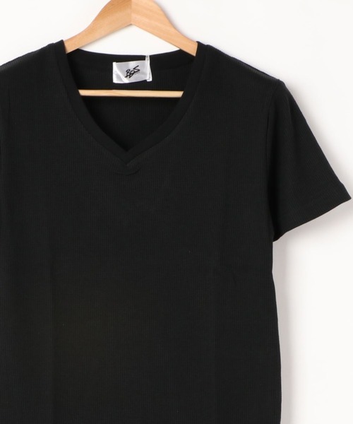 sunny branch(サニーブランチ)の「サーマル半袖VネックTシャツ(Tシャツ/カットソー・レディース・ホワイト/グレー/カーキ/サックスブルー/ネイビー/ブラック/ピンク・LARGE/MEDIUM/X-LARGE)」の2枚目の写真