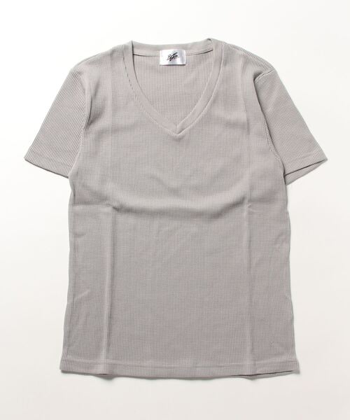 sunny branch(サニーブランチ)の「サーマル半袖VネックTシャツ(Tシャツ/カットソー・レディース・ホワイト/グレー/カーキ/サックスブルー/ネイビー/ブラック/ピンク・LARGE/MEDIUM/X-LARGE)」の22枚目の写真