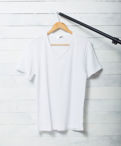 sunny branch(サニーブランチ)の「サーマル半袖VネックTシャツ(Tシャツ/カットソー・レディース・ホワイト/グレー/カーキ/サックスブルー/ネイビー/ブラック/ピンク・LARGE/MEDIUM/X-LARGE)」の13枚目の写真