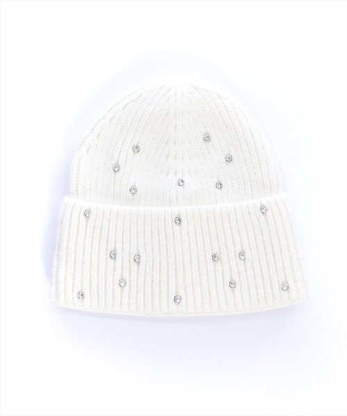 clear（クリア）の「ストーンモヘアニット帽（ニットキャップ/ビーニー・レディース・ブラック/グレー/アイボリー・F）」の6枚目の写真