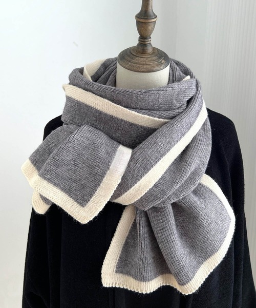 バイカラー配色ストール（ストール/ショール）｜deux amour