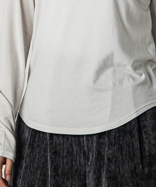 MAYSON GREY（メイソングレイ）の「スキンウェアUネックプルオーバー（Tシャツ/カットソー・レディース・ブラック/グレー・M）」の7枚目の写真