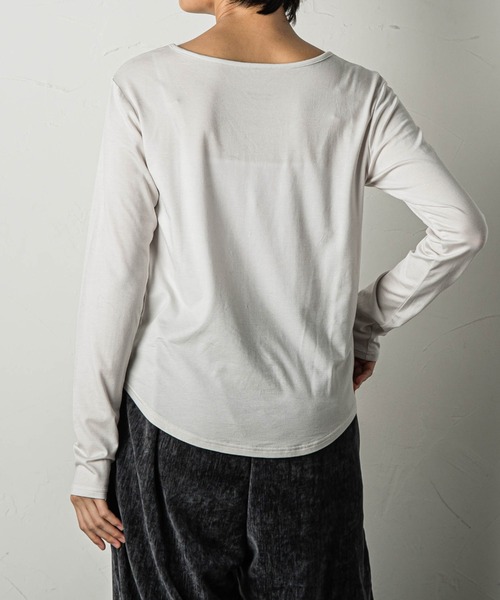 MAYSON GREY（メイソングレイ）の「スキンウェアUネックプルオーバー（Tシャツ/カットソー・レディース・ブラック/グレー・M）」の6枚目の写真