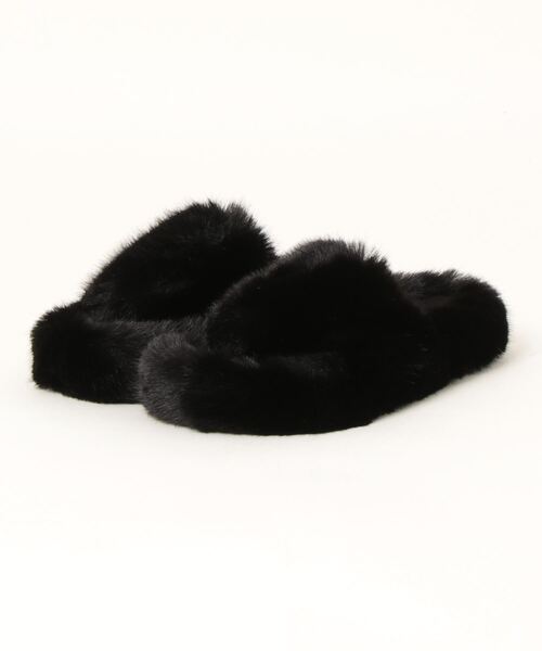 STYLEBLOCK（スタイルブロック）の「ファースリッパサンダル（サンダル・レディース・グリーン/カーキ/ピンク/ベージュ/ブラック・36/37/38/40/41/42/35/39）」の8枚目の写真