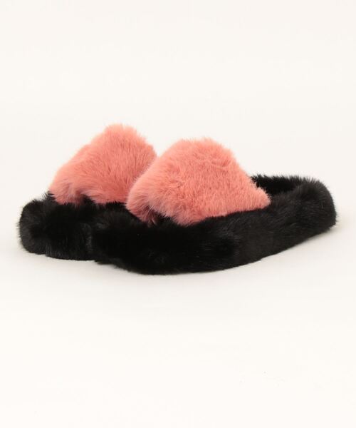 STYLEBLOCK（スタイルブロック）の「ファースリッパサンダル（サンダル・レディース・グリーン/カーキ/ピンク/ベージュ/ブラック・36/37/38/40/41/42/35/39）」の11枚目の写真