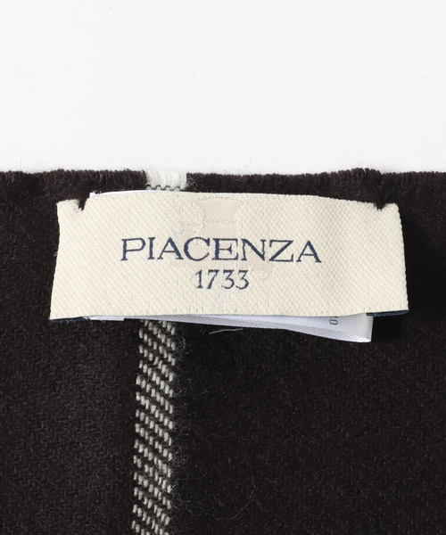 PIACENZA（ピアチェンツァ）の「【PIACENZA / ピアチェンツァ】シルクカシミアウィンドウペン 30*180（マフラー・メンズ・ブラック・FREE）」の4枚目の写真