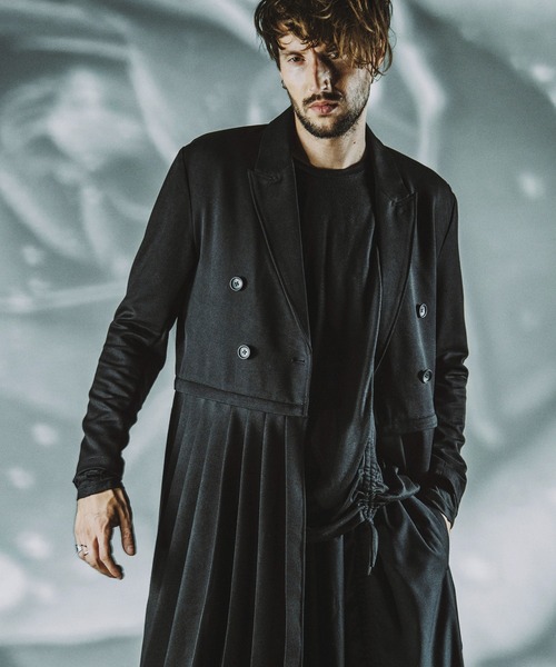 NO ID.(ノーアイディ)の「【NO ID.】Separate Pleats Double Breasted Jacket / セパレート プリーツ ダブル ブレスト ジャケット(テーラードジャケット・メンズ・その他8/ブラック・2/1)」の2枚目の写真