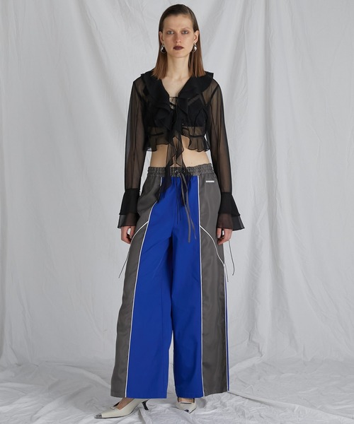 PRANK PROJECT（プランクプロジェクト）の「ラッフルブラウス / Ruffled Blouse（Tシャツ/カットソー・レディース・ベージュ/ブラック・FREE）」の5枚目の写真