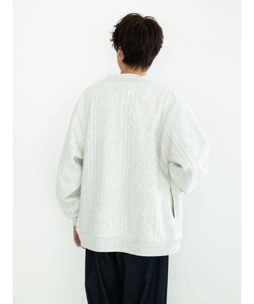 CRAFT STANDARD BOUTIQUE(クラフトスタンダードブティック)の「ケーブル柄カットカーディガン②(カーディガン/ボレロ・メンズ・オートミール・M/L)」の6枚目の写真