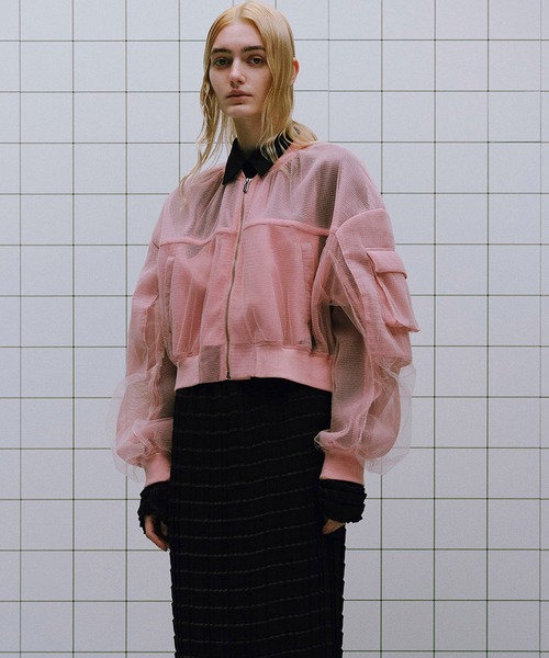 完売商品　MAISON SPECIAL チュールレイヤードブルゾン MAISON SPECIAL（メゾンスペシャル）の「Tulle Layered Blouson