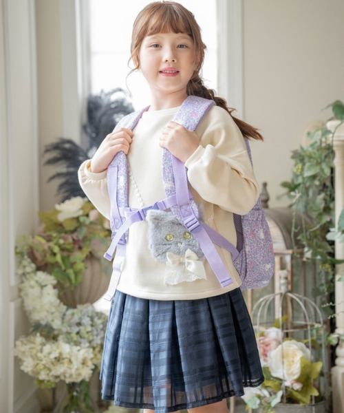 Catherine Cottage（キャサリンコテージ）の「ネコ柄リュックサック　キーホルダーセット（バックパック/リュック・キッズ・ブルー/ピンク/ベージュ/ライラック・FREE）」の21枚目の写真