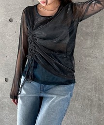 PAGEBOY | メタリックシアーシャーリング(Tシャツ/カットソー)