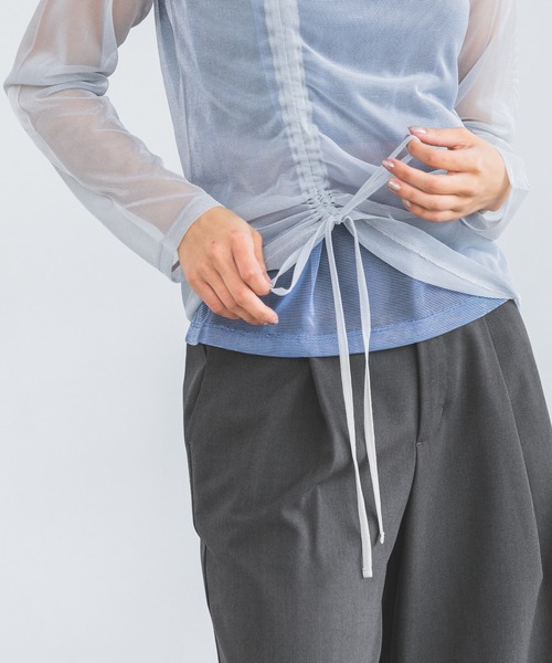 PAGEBOY（ページボーイ）の「メタリックシアーシャーリング（Tシャツ/カットソー・レディース・ブラック/シルバー・FREE）」の19枚目の写真